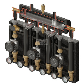 Kompania PRO 3D+ 9003 (SKE 2DC+ 55kW, 2xUNI, VTA322, pompy DN25 Grundfos)