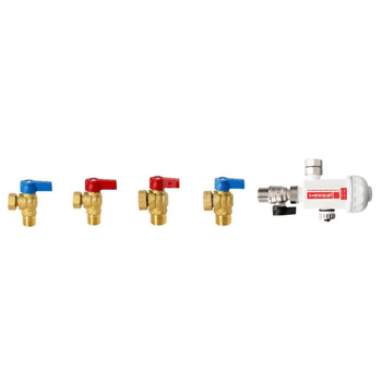 Zestaw zaworów 4 el. + separtator magnetyczny BIG QIK do kotłów gazowych C.O.