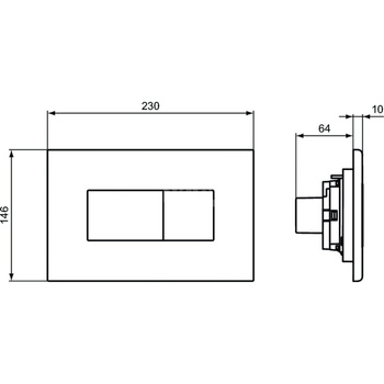 SOLEA PRZYCISK CHROM LOGO IS