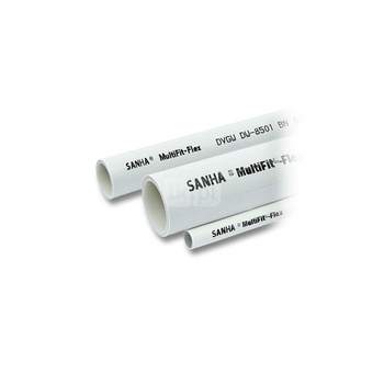 Rura PE-RT I/AL/PEHD-Xc SANHA MultiFit Flex 20 mm x 2 mm izolacja: 13 mm, izolacja kolor szary - kręgi 75 m wielowarstwowa gładka