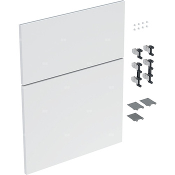 Zestaw frontów szuflad (2 szt.) do niskiej szafki bocznej, z dwoma szufladami GEBERIT iCon, kol. biały matowy szer.450 mm