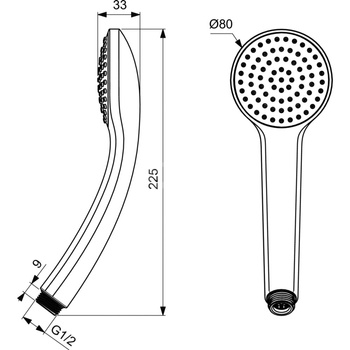 IDEALRAIN SŁUCHAWKA 1F 80MM