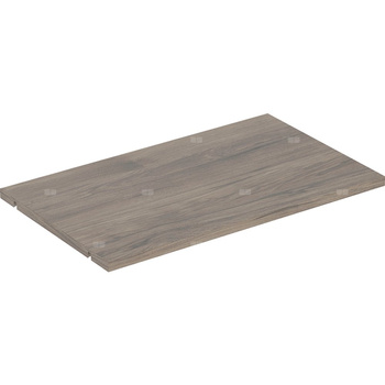 Półka Geberit do dolnej szafki pod umywalkę, z jednymi drzwiami: Orzech włoski hickory / Melamina, struktura drewna