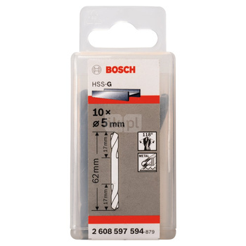 Wiertła dwustronne 5,0x62 10 szt.