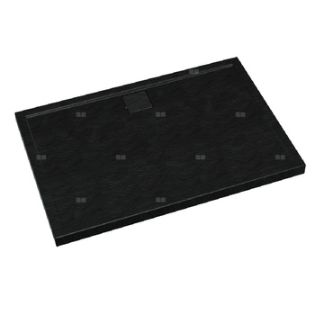 Brodzik kompozytowy Stabilsound Plus® Omega Black Stone 90x120x5 cm, prostokątny