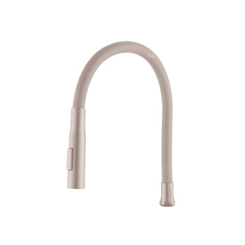 ELASTYCZNA WYLEWKA 2F Z PRZYCISKIEM DO BATERII ZLEW, BEŻOWA