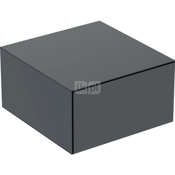 Szafka boczna Geberit ONE, z jedną szufladą: 45x24.5x47cm, Czarny / Lakierowany matowy