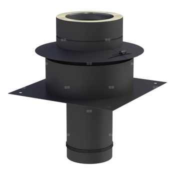 Płyta fundamentowa fi 180mm dla podwyższenia kominalakierowana na czarno T120'C /P1 lakierowana na czarno T120'C /P1