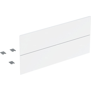 Zestaw frontów szuflad (2 szt.) do dolnej szafki pod umywalkę z dwoma szufladami GEBERIT ONE, kol. biały wysoki połysk szer.1050 mm