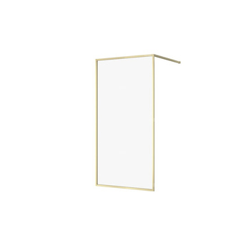 KABINA PRYSZNICOWA WALK-IN LARGA ZŁOTA MAT 100X200 SZKŁO TRANSPARENTNE