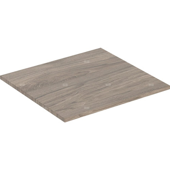 Półka Geberit iCon do elementu bocznego: B=24.6cm, Orzech włoski hickory / Melamina, struktura drewna, T=20.2cm