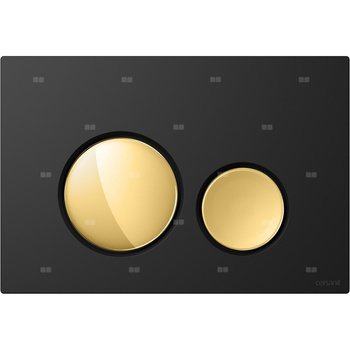 PRZYCISK LUNA CZARNY MATOWY KLAWISZE ZŁOTY BŁYSK