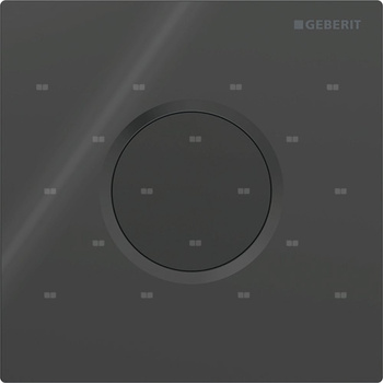 Elektroniczny zawór spłukujący Geberit do pisuaru, zasilanie 230V, Typ 01, czarny, okrągły