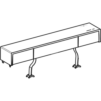 Pokrywa spłuczki do modułu sanitarnego Geberit Monolith Plus do WC: Aluminium szczotkowane, Napięcie robocze=4.1V DC