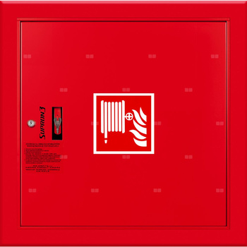 Hydrant DN 52 wnękowy ze zwijadłem, wąż 15 m, zamek patent, RAL 3000