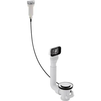 Odpływ zlewowy Geberit z przelewem i zdalnym uruchamianiem: G=1 1/2″, Polerowany