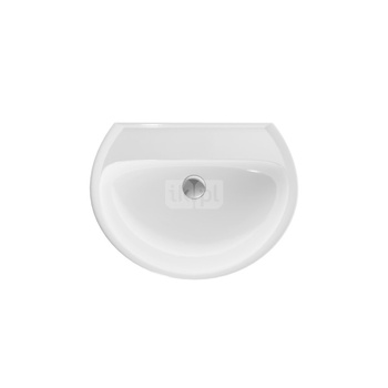 Umywalka Koło Rekord: 65x49cm, Otwór na baterię=Bez, Przelew=Widoczny, Biały