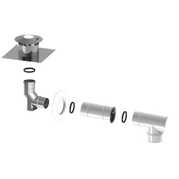 Pakiet powietrzno-spalinowy w szacht komina fi80/125mm