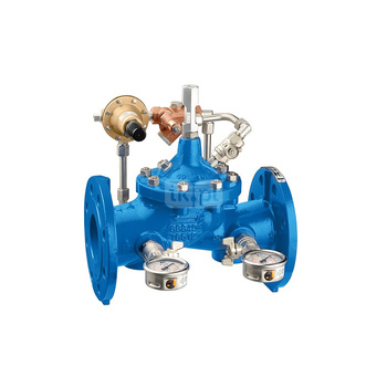 Regulator ciśnienia CALEFFI 578 żeliwo, kołnierz DN 80, 16 bar z manometrem