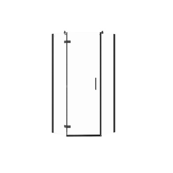 KABINA PRYSZNICOWA PIĘCIOKĄTNA CITY CZARNA 90X90X195 LEWA TRANS.