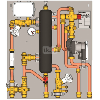 MODUŁ OBSŁUGI SYSTEMÓW C.O. 1 STR. BEZPOŚRED. 1 STR Z MIESZ. 1 POMPA 3/4"700x750x 110-145