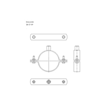 Obejma mocująca masywna NICZUK DN 133-140 mm 5 (ocynk galwaniczny)