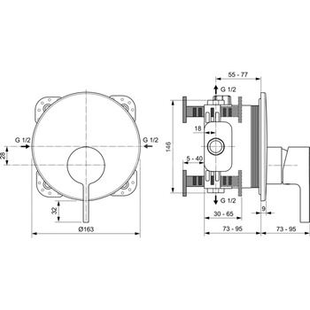 JOY BATERIA NATRYSKOWA KIT2/EASY-BOX CHR