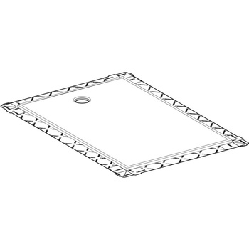 Panel do prysznica bezbrodzikowego Geberit Setaplano, prostokątny: 90x75cm