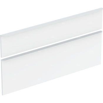 Zestaw frontów szuflad do szafki pod umywalkę podwójną GEBERIT, kol. biały wysoki połysk szer.1200 mm