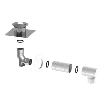 Pakiet powietrzno-spalinowy w szacht komina fi80/125mm (Kotły Vaillant eco TEC/5, VC/VCW, ecoTEC plus, VCW ecoTEC pro o mocy poniżej 36 kW, ecoCOMPACT/4, auro-COMPACT/4: VC 146/5-5, VC 206/5-5, VC 246/5-5, VCW 226/5-3, VCW 296/5-5, VCS 206/4-5, VSC S 206/