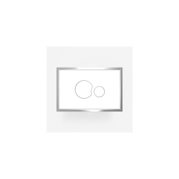 Przycisk zlicowany SG706 biała glazura/stal