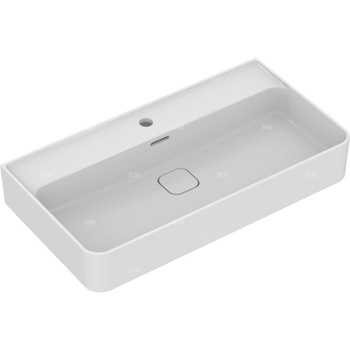 Umywalka 800x430x170 mm Spód szlifowany, 1 otwór na baterię, z przelewem - STRADA II