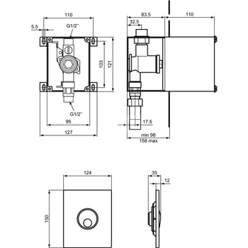 SEPTA PRO U3 MECH. PRZYCISK BIAŁY