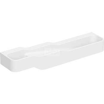 Umywalka GEBERIT Bambini 4-stanowiskowa prostokątna (rynna, bez elementów dekoracyjnych), biała, 1800mm, bez otworu na baterię, bez odpływu przelewowego, półka od ściany