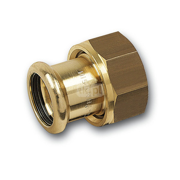 Półśrubunek SANHA PURAPRESS dwuczęściowy, miedź, 16 mm x 3/4'' (zw x nz)