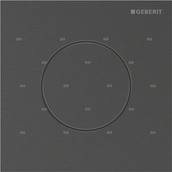 Pneumatyczny zawór spłukujący Geberit do pisuaru, ręczny, Typ 40, stal nierdzewna czarny chrom, okrągły