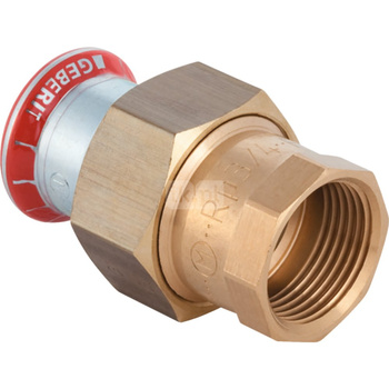 Śrubunek hydrauliczny GEBERIT Mapress C-Stahl FKM przejściowy stal GW 1/2'' 15 mm z pierścieniem zacinającym