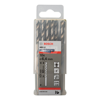 WIERTŁO STAND. HSS-G ŚR.6,4X63X101MM 10S