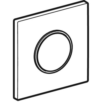 Przycisk uruchamiający Geberit typ 10, do zaworu spłukującego do pisuarów z pneumatycznym uruchamianiem spłukiwania: biały, chrom matowy