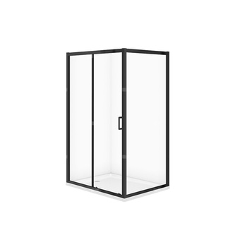 SET C711 KABINA ARTECO CZARNA PROST 120X90X190 + BR TAKO 120X4 WIR