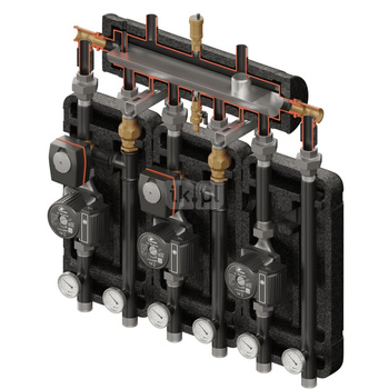 Kompania 3D+ 8044 (SKE 2DC+ 55kW, UNI, 2xVRG432, pompy DN25 DAB/LFP, siłownik ARA)