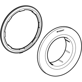 Rozetka Geberit do zdalnego uruchamiania spłukiwania typ 01, okrągły, przycisk podtynkowy: Biały-alpin
