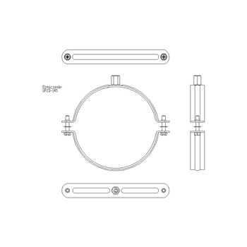 Obejma mocująca NICZUK DUO UPZD 141-148 mm 145SKR (ocynk galwaniczny)