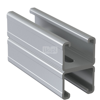 Szyna montażowa podwójna NICZUK SDMB, gr. 3 mm, dł. 3000 mm, stal nierdzewna (ocynk galwaniczny)