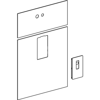 Obudowa przednia do modułu sanitarnego Geberit Monolith do umywalki, szerokość 73 cm, do mieszacza z lewej: Biały / Szkło