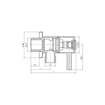 Zawór wodny PERFEXIM PHA-052 GZ 1/2'' x GZ 3/4''