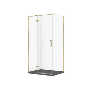 SET C565 KABINA CITY LEWA ZŁOTA 100X80X195+TAKO SLIM SZARY MAT WIR