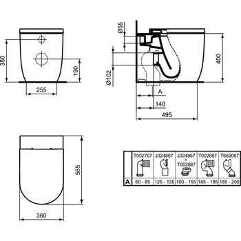 Miska WC stojąca IDEAL STANDARD BLEND CURVE