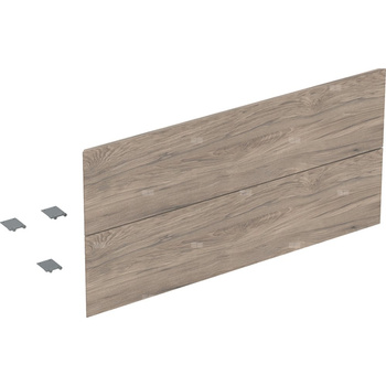 Zestaw frontów szuflad (2 szt.) do dolnej szafki pod umywalkę z dwoma szufladami GEBERIT ONE, kol. orzech włoski hickory melamina, struktura drewna szer.1050 mm