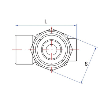 Złącze trójnik RUMET Mosiądz 1" x 1/2'' x 3/8'' (GW x GW x GW)